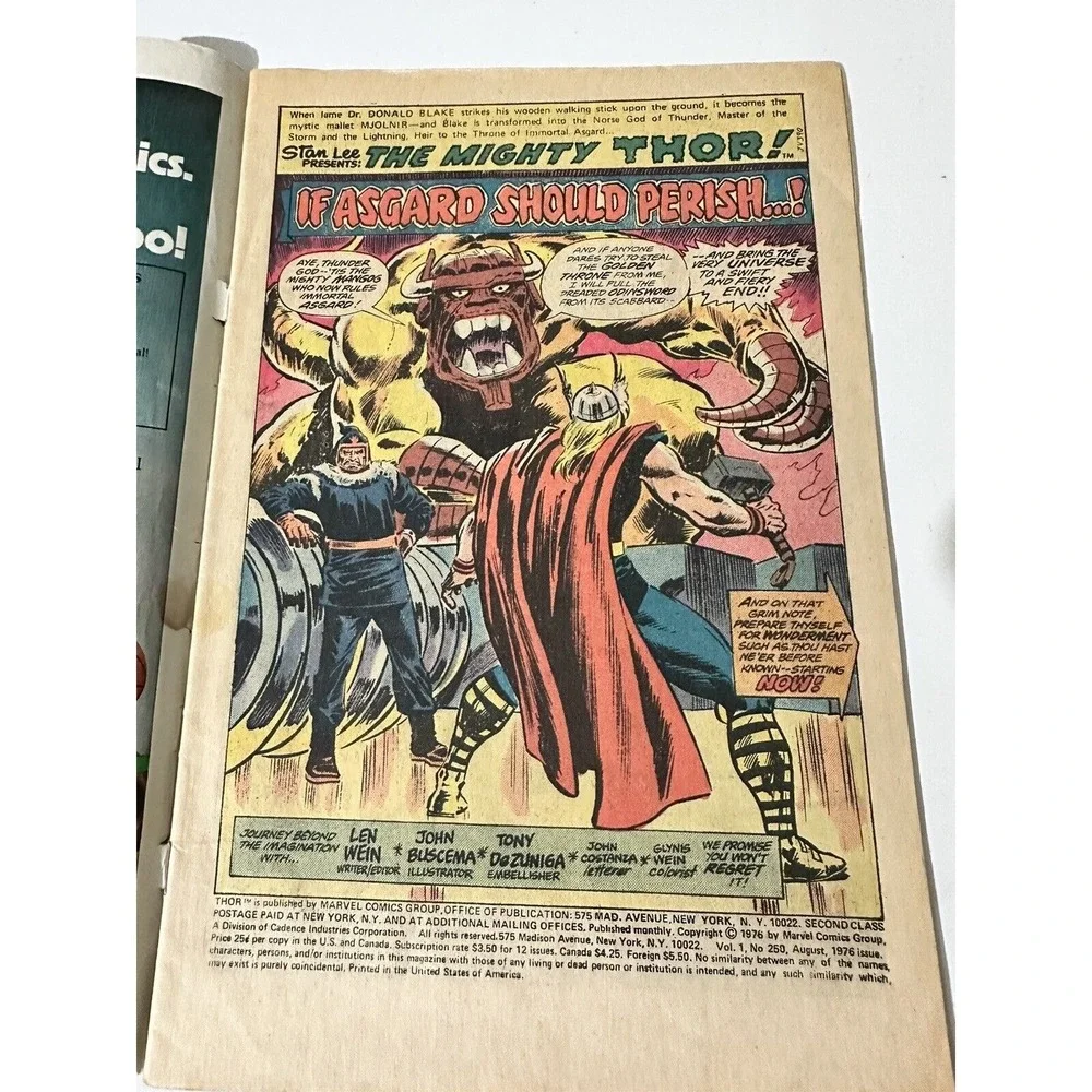 The Mighty‎ Thor Marvel Comics 250 1976 - Picture 8 of 12
